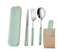 Juego de cubiertos de viaje - Con palitos, cuchara, tenedor, estuche para utensilios de viaje | Para casa, camping, , picnic, al aire libre, dormitorio, guardería, excursión para niños