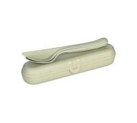 Juego de cubiertos Koziol con estuche Klikk Ready 4 piezas, cubiertos To-Go, Nature Desert Sand