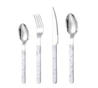 Juego de cubiertos moderno, cubiertos de servicio - 4X Cucharadita de Cubiertos con Cortador Francés en Acero Inoxidable - Utensilios de servicio de comida occidental, tenedores de cocina para banquet