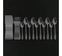 Juego de cubiertos plata, juego 24 piezas, vajilla, tenedor, cuchara, cuchillo, occidental colorida acero inoxidable 304, cena, dorado