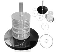 Juego De Cubiertos Schocken con 14 Discos Incluidos 13 Transparentes y 1 Negro Juego De Cubiertos Schocken para Todo Tipo De Juegos De Rompecabezas Juguetes