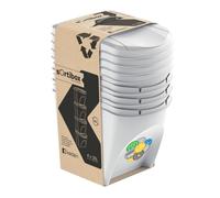 Juego de cubos de basura, Sistema de clasificación, Reciclaje, 4x25L, Ceniza