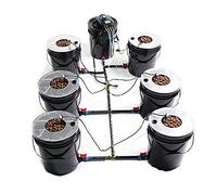 Juego de cubos hidropónicos para cultivo de aguas profundas en circulación, cultivo de agua profunda de 4.4 galones con bomba de aire, mecanismo de crianza de aguas profundas, 7 cubos, número de