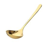Juego de cucharas de mesa - Utensilios de cocina dorados, vajilla de acero inoxidable | 8.07x2.36 pulgadas con cucharas de alimentación elegantes, uso de goldware clásico de gran servicio duradero
