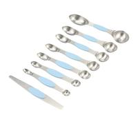 Juego de Cucharas Medidoras,8 Piezas Dosificador de Polvos Magnético de Doble Punta,Utensilios de Medición de Acero Inoxidable - Perfecto Para Cocinar, Hornear, Azúcar En Polvo, Sal, Condimentos, Café
