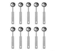 Juego de cucharas medidoras de hierro de 10 piezas, capacidad de 2,5 ml, resistente al fuego para estampado de pintura, horneado y artes y manualidades