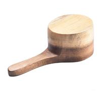 Juego de cucharas medidoras de madera para café, té, hornear especias, 10 x 3 cm, cuchara de madera dura natural apta para alimentos con mango orientado al usuario, color marrón, paquete individual