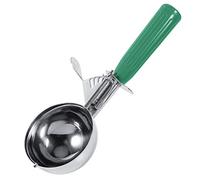 Juego de Cucharas para Galletas, Juego de Cucharas para Helado, Plato de Varios Tamaños Y Colores, Cuchara para Cupcakes de Acero Inoxidable, Cuchara para Helado de Metal Apta para(6.5CM-Verde)