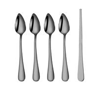 Juego de cucharas y cuchillos de pomelo dentados, utensilios curvados de acero inoxidable para servir cítricos, limón, kiwi, melón, lima, puré de manzana, herramienta de alimentación de frutas Pitaya