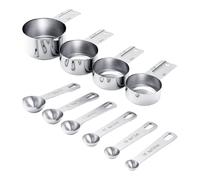 Juego De Cucharas Y Tazas Medidoras - Kit Apilable De Tazas Y Cucharas | Base Estable Con Graduaciones Claras | Inicio Panaderos Chefs Familias, Regalo De Precisión De Ingredientes Líquidos Secos