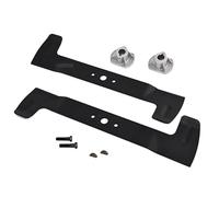 Juego de cuchillas de 102 cm (derecha + izquierda) para Castgarden Iseki Solo Honda Stiga Viking Twin Cut + 2 soportes para cuchillos (para eje de 20 mm)