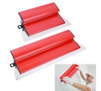 Juego de cuchillas de acero inoxidable de alta calidad, espátula alisadora de 25 cm y 40 cm con mango en forma de Z para un perfecto enlucido y alisado de paredes