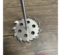 Juego de cuchillas de dispersión de acero inoxidable 304 con varilla - Disco mezclador dentado con orificio guía for una dispersión eficiente(150x8x500mm)