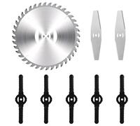 Juego de cuchillas de metal para cortacésped, accesorios para cortacésped, cuchillas de repuesto para cortacésped, cuchillas de repuesto, cuchillas de repuesto, accesorios para desbrozadora (8