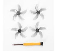 Juego de cuchillas de pala de liberación rápida para DJI NEO2 hechas de material de PC para mejorar la elevación de vuelo y la maniobrabilidad, incluye 4 cuchillas y destornillador (gris)