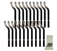 Juego de Cuchillas para Desbarbar Juego de Herramientas de Desbarbado 20PCS Cuchillas de Acero de Repuesto BS1010 Cuchillas Herramientas de Desbarbado Universales para el Aluminio, Cobre y de Acero