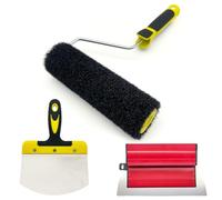 Juego de cuchillas para paneles de yeso, hoja de desnatado de yeso de 10 pulgadas, rodillo de yeso de 9 pulgadas, raspador, adecuado para paneles de yeso, paneles de pared y superficies de techo