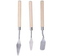 Juego de Cuchillo de Paleta para Pintura al Óleo, 3 Piezas, Madera, Raspador de Arte