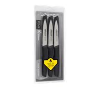 Arcos Juego de 6 cuchillos mondadores Serie Nova – Hoja 100 mm, mango polipropileno, negro