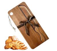 Juego de cuchillo y tabla de arco, juego de arcos de pan, cortador de pan inoxidable con forma de arcos de madera, cortador manual para panes caseros, cuchillo de lazo, cortador de masa madre, diseño