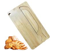 Juego de cuchillo y tabla de cortar pan, juego de arcos de madera, cortador de pan de acero inoxidable con forma de arco, rebanador para pan casero, cuchillo de arco, cortador de masa madre (B)