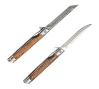 Juego de cuchillos clásicos para verduras de 1 pieza, cuchillo plegable, navaja de bolsillo delgada, cuchillo de caza multifuncional portátil de acero inoxidable, EDC con clip de bolsillo