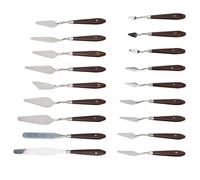 Juego de Cuchillos de Espátula de 18 Piezas, Kit de Herramientas de Pintura Al óleo Profesional para Estudiantes de Arte y Aficionados (AUNMASk4cs8mdb75-11)