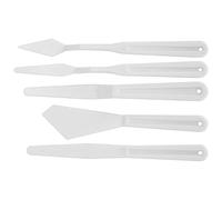Juego de Cuchillos de Paleta, Espátula de Plástico Resistente para Mezclar Pintura Al óleo, Artistas, Estudio en Casa, Juego de Cuchillos de Paleta para Artista, 5 uds.