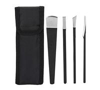Juego de Cuchillos de Pedicura, Kit de Cuchillos para Uñas Encarnadas, 4 Piezas, Lima de Pedicura, Raspador, Removedor de Callos, Kit Portátil de Aseo de Pies con Bolsa de Almacenamiento