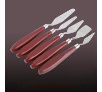 Juego de Cuchillos de Pintura, 5 Cuchillos de Paleta de Acero Inoxidable, Espátula Raspadora para Artistas Profesionales, Pintura Al óleo, Acrílico, Cómodo y Cuchillas Flexibles