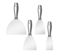 Juego de cuchillos para masilla, 4 piezas de 2, 3, 4 y 6 pulgadas, una pieza de acero inoxidable pulido de alta calidad para acabado de paneles de yeso, hoja de masilla de grado profesional para