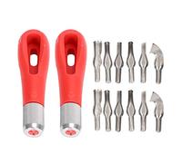Juego de cuchillos para tallar madera 6 en 1, paquete de 2, cortador de linóleo para tallar, cuchillo para tallar bloques de madera para tallar madera
