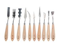Juego de cuchillos raspadores profesionales de acero inoxidable, kit de herramientas de pintura al óleo de 10 piezas para artistas, pintores, suministros de arte duraderos de alta