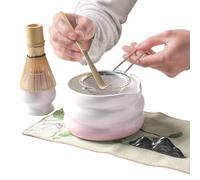 Juego De Cuenco Matcha,Set De Matcha Con Batidor Y Cuenco - Kit de 7 Piezas Incluye Cuchara Medidora, Colador para Ceremonia del Té, Hogar, Familia
