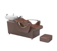 Juego de cuenco y silla para champú de salón con base ajustable, manguera de pulverización y reposapiés desmontable para lavado y peinado profesional del cabello