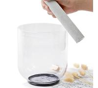 Juego de cuencos cantores de cristal, Cuenco con sonido transparente de 432 Hz y 6 pulgadas, for meditación yoga, golpeador acrílico junta tórica gratuitos(A note)