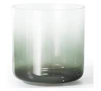 Juego de cuencos cantores de cristal, Cuenco de sonido color degradado 432Hz y 6 pulgadas, for meditación yoga con golpeador acrílico junta tórica gratuitos(Black green,B note)