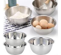 Juego de cuencos de acero inoxidable, 3 piezas con marcas de medición de 0,8 L, 1,2 L, 2 L, cuencos resistentes al óxido para uso en cocina y horneado