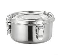 Juego de cuencos de acero inoxidable con tapa hermética para cocinar, hornear, servir, apto para lavavajillas (14 cm)