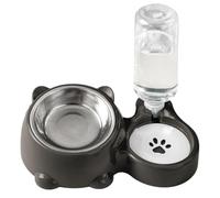 Juego de cuencos de agua para mascotas, estación de alimentación de doble tazón, soporte inclinado para platos para mascotas, no es fácil de romper, práctico dispensador de animales de hidratación