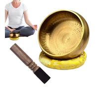 Juego de cuencos de bronce para meditación, hecho a mano, ayuda para dormir, relajación profunda, decoración del hogar para yoga, conciencia plena, espacios de bienestar, sala de estar, estudio