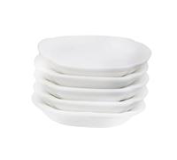 Juego de Cuencos de cerámica Blanca para casa de muñecas, Platos en Miniatura, Recipiente para Comida, 5 uds., 3, 3x2, 4 cm