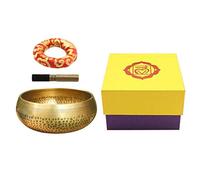 Juego de cuencos de cobre para meditación budista, religión, creencia, regalo perfecto de diámetro 8,5 cm, kits 5