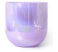 Juego de cuencos de cristal de 432 Hz para yoga, meditación y sanación con sonido, cuenco de chakra de cuarzo, incluye encendedor acrílico y junta tórica, color morado (nota D de 7 pulgadas)