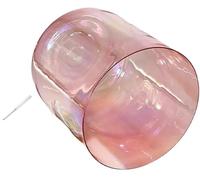 Juego de cuencos de cristal de 6 pulgadas de luz cósmica, color rojo claro, 432 Hz, para yoga, meditación y sanación con sonido, con bolsa de transporte, martillo y junta tórica (nota A)