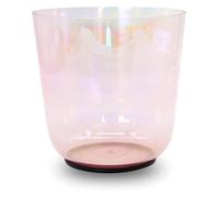Juego de cuencos de cristal de 6 pulgadas para la curación del sonido y la meditación, equilibrio del chakra del cuerpo, ajuste del estado emocional (rosa, 440 Hz)