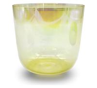 Juego de cuencos de cristal de 6 pulgadas para la curación del sonido y la meditación, equilibrio del chakra del cuerpo, ajuste del estado emocional (amarillo, 440 Hz)