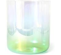 Juego de cuencos de cristal de 7 pulgadas, cuenco de cristal verde transparente, cuenco tibetano de 432 Hz, cuenco de chakra, para yoga, meditación y curación de sonido, con mazo acrílico y junta