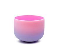 Juego de cuencos de cristal de cuarzo de 8 pulgadas, color arcoíris esmerilado para curación y meditación (negro Soul Eater1)