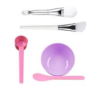 Juego de cuencos de mezcla de máscara facial de arcilla, aplicador de cepillo, cepillo de silicona para máscara facial, kit de herramientas de mezcla